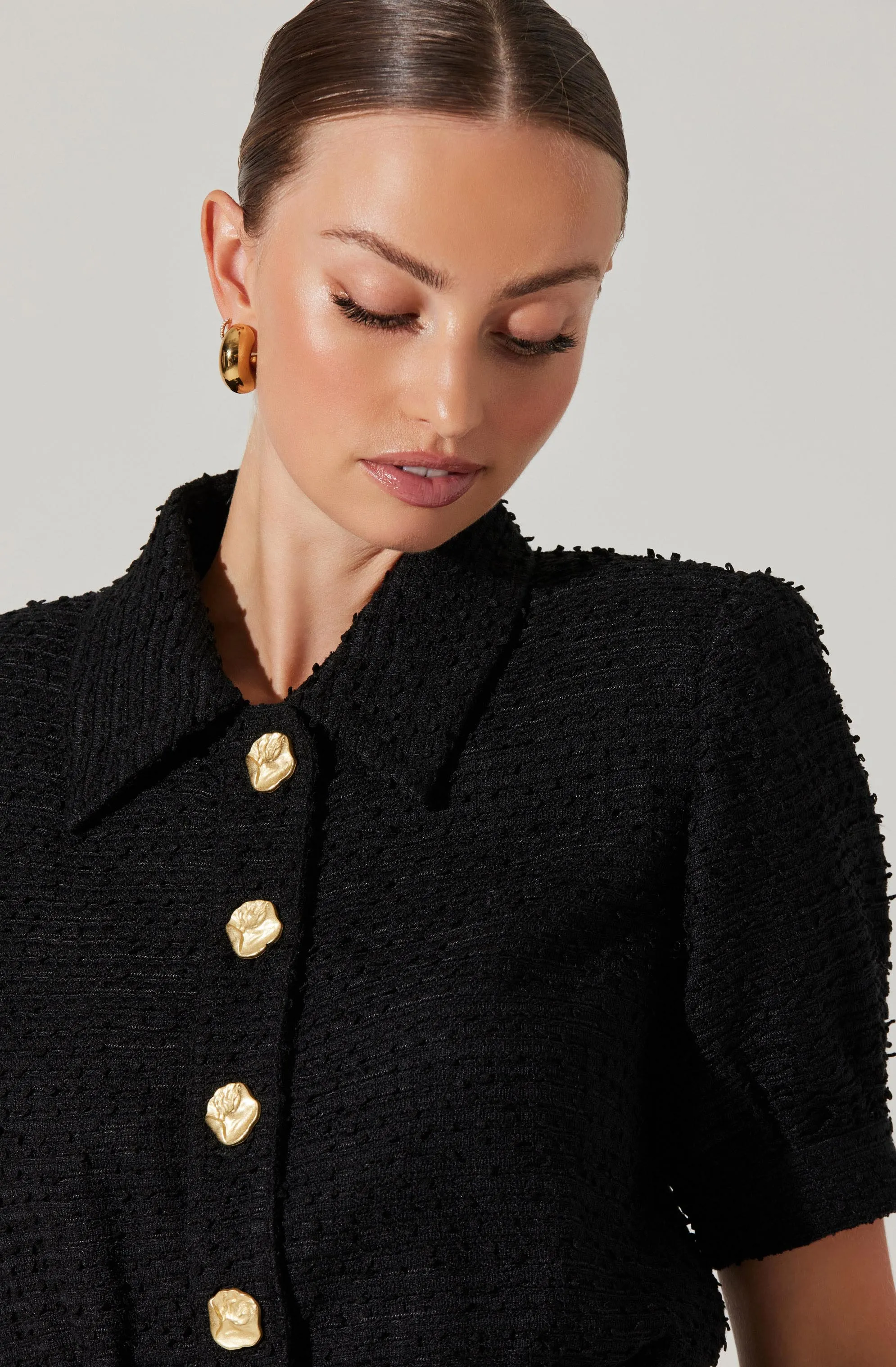 Bronwyn Puff Sleeve Tweed Jacket