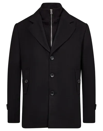 Brunn & Stengade Kodiak Regular Fit Coat | Black