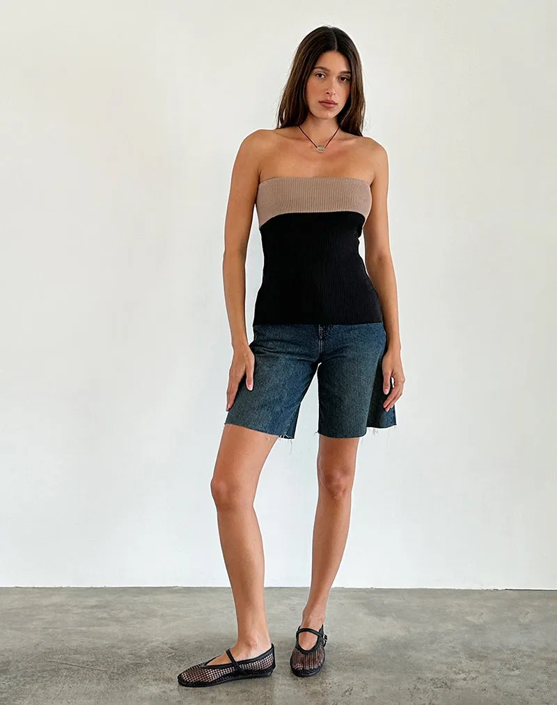 Brylee Tube Top in Knit Black