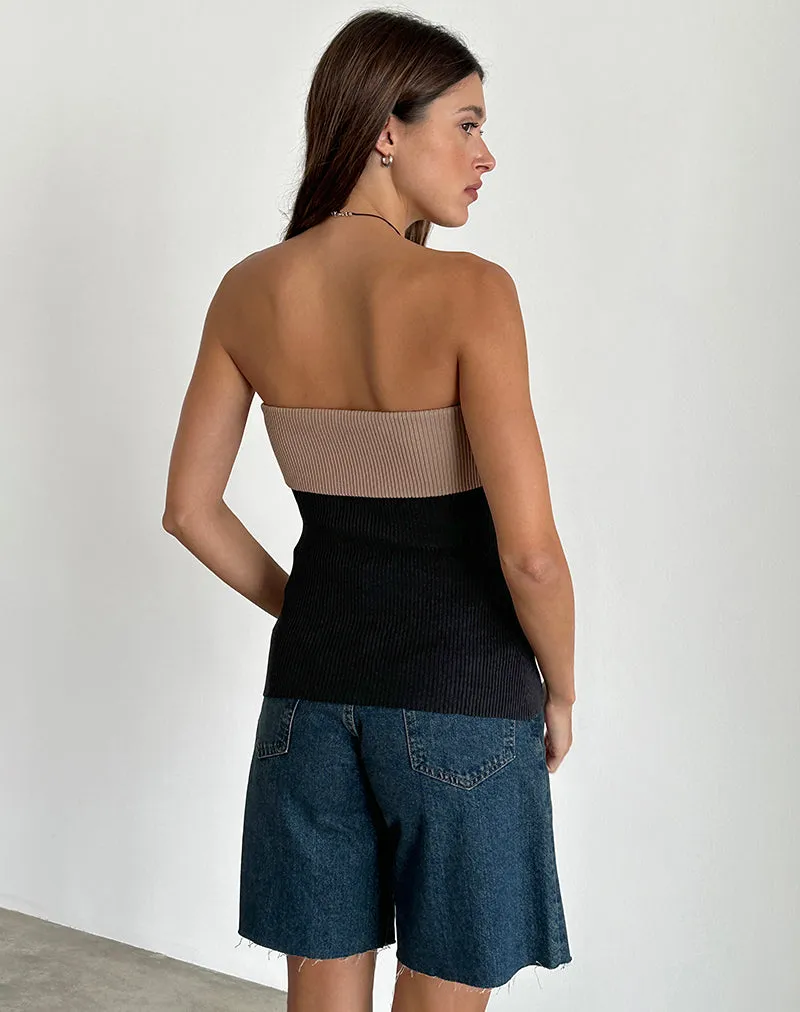 Brylee Tube Top in Knit Black