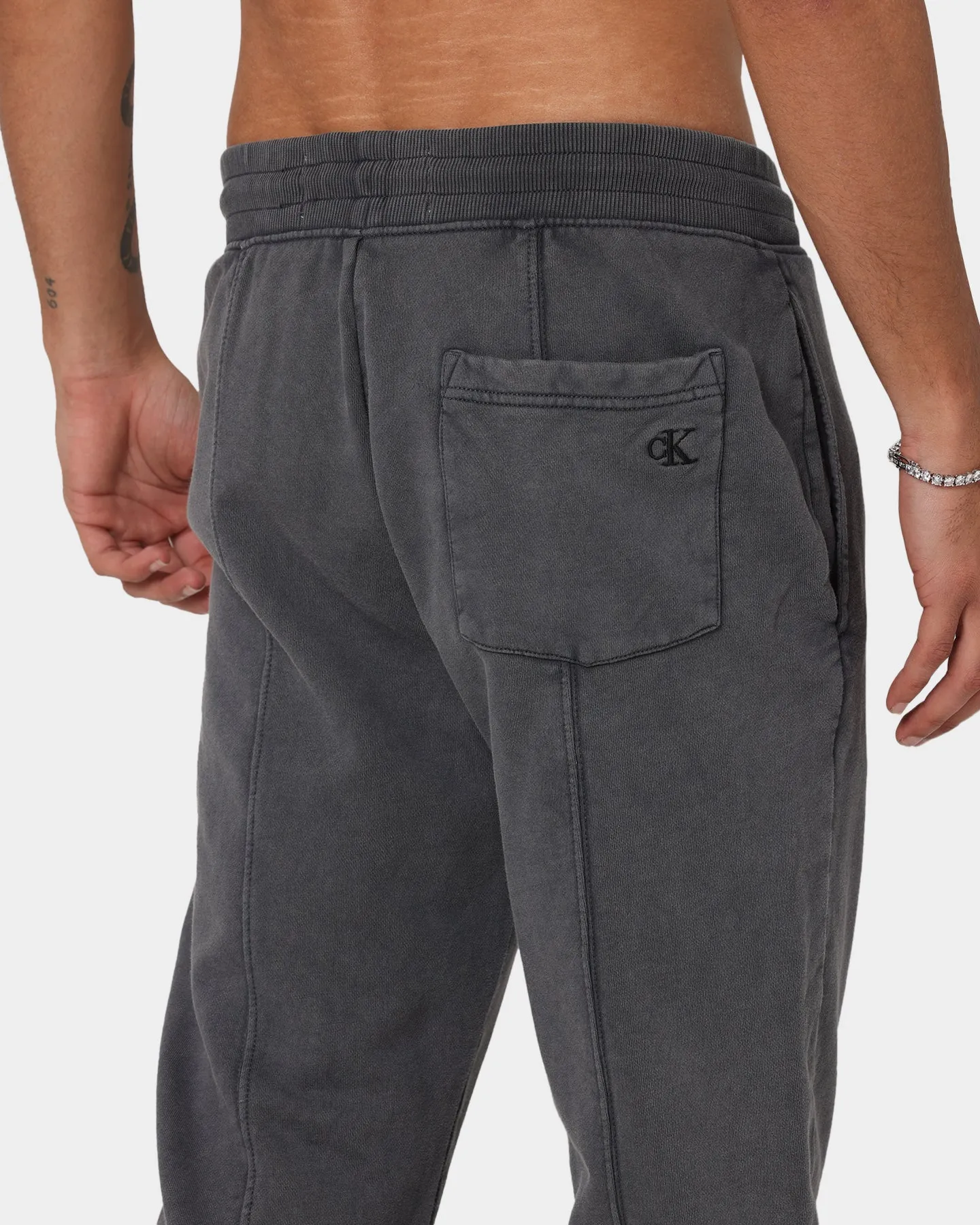 Calvin Klein Acid Wash Track Pants Washed Black