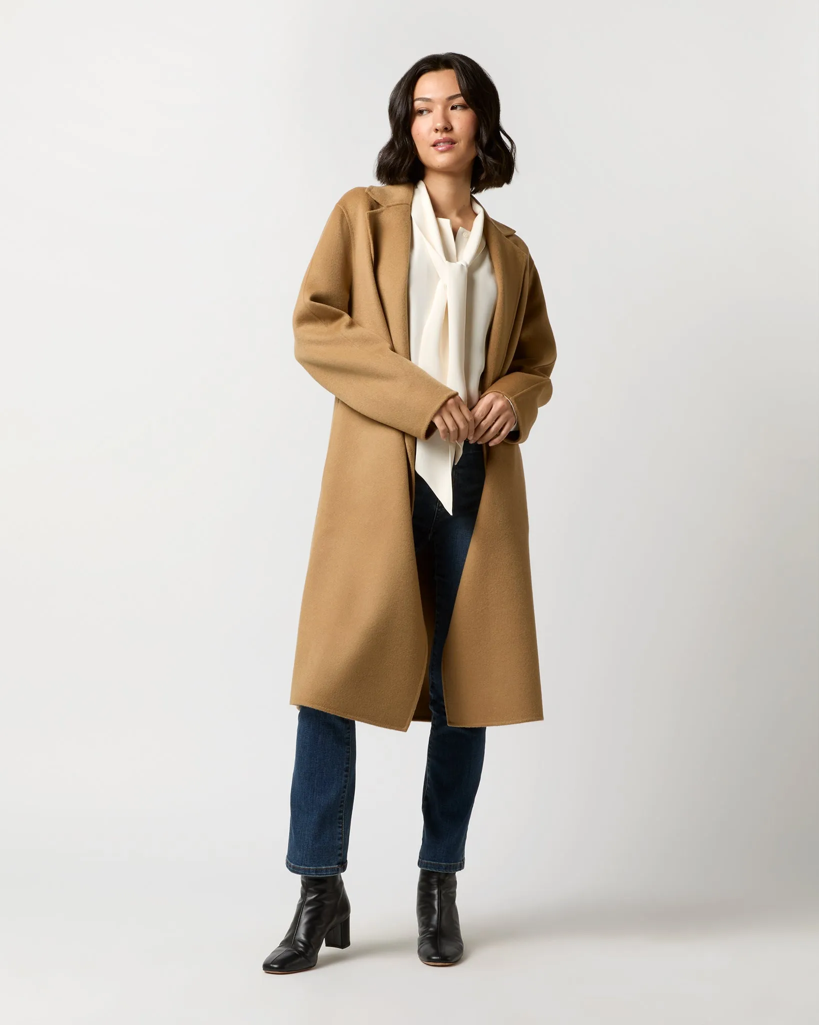 Cenda Long Coat in Oak