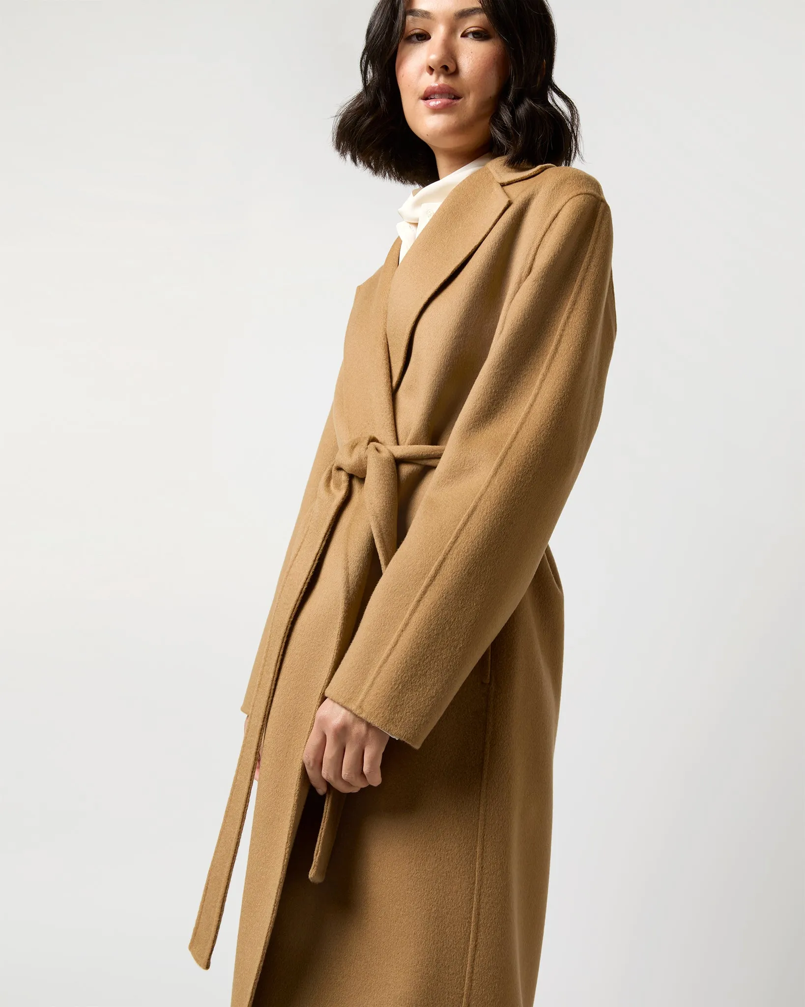 Cenda Long Coat in Oak