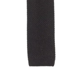 Chocolate brown wool & cashmere knit tie