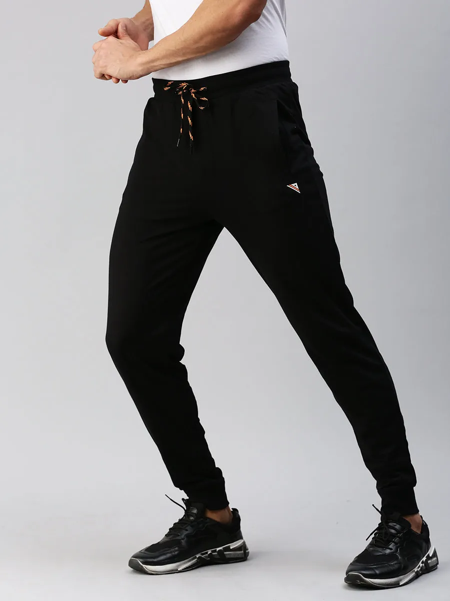 Combed Cotton Rich Black Jogger pants