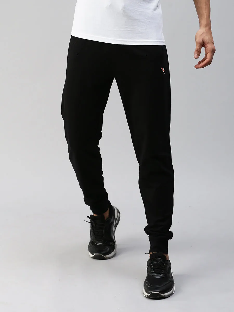 Combed Cotton Rich Black Jogger pants