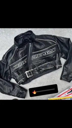 Custom handpick Harley davidson Cropped Leather jackets 10 pcs