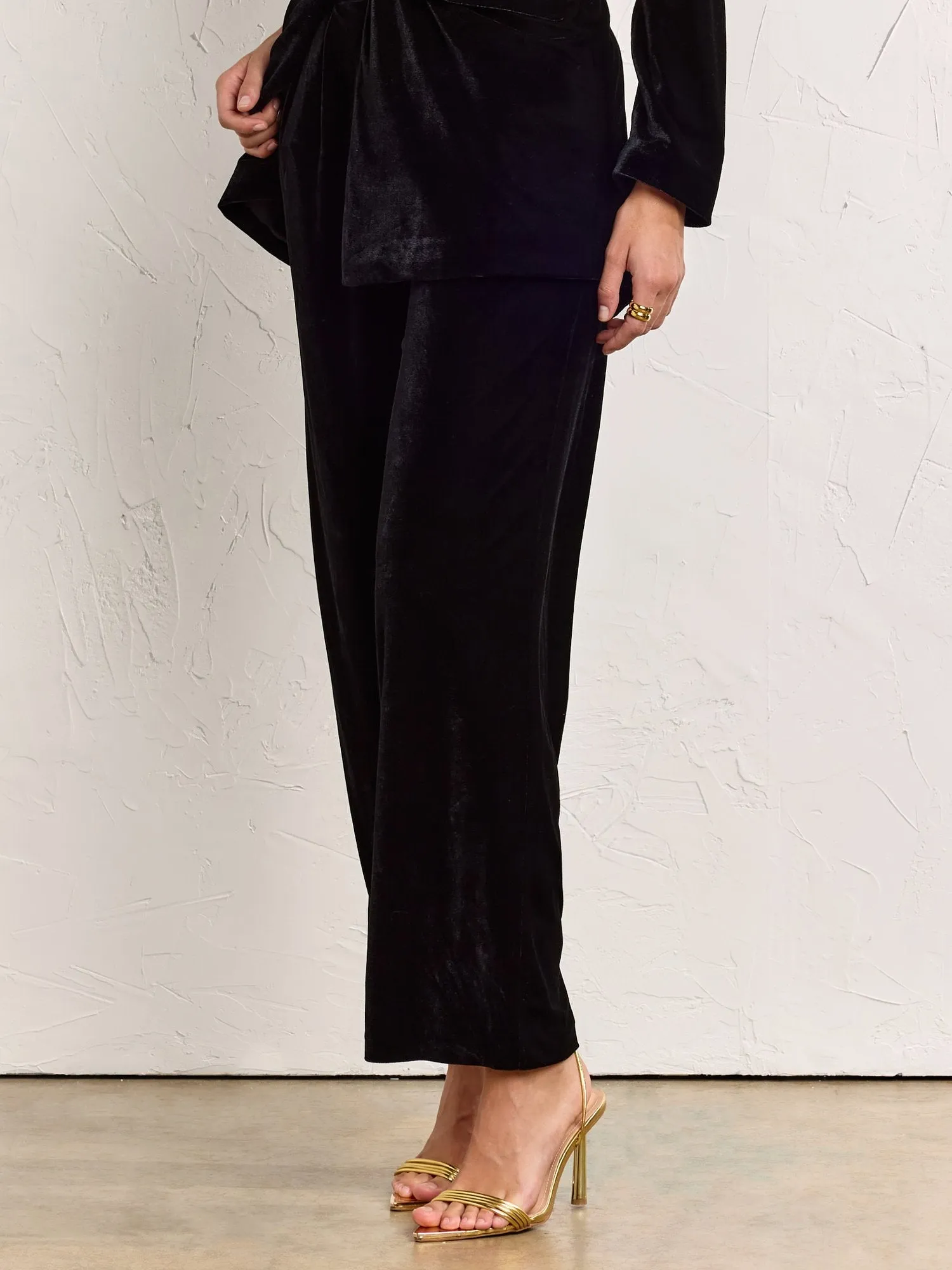 Endless Rose Velvet High Waisted Wide Leg Pant - Brands We Love