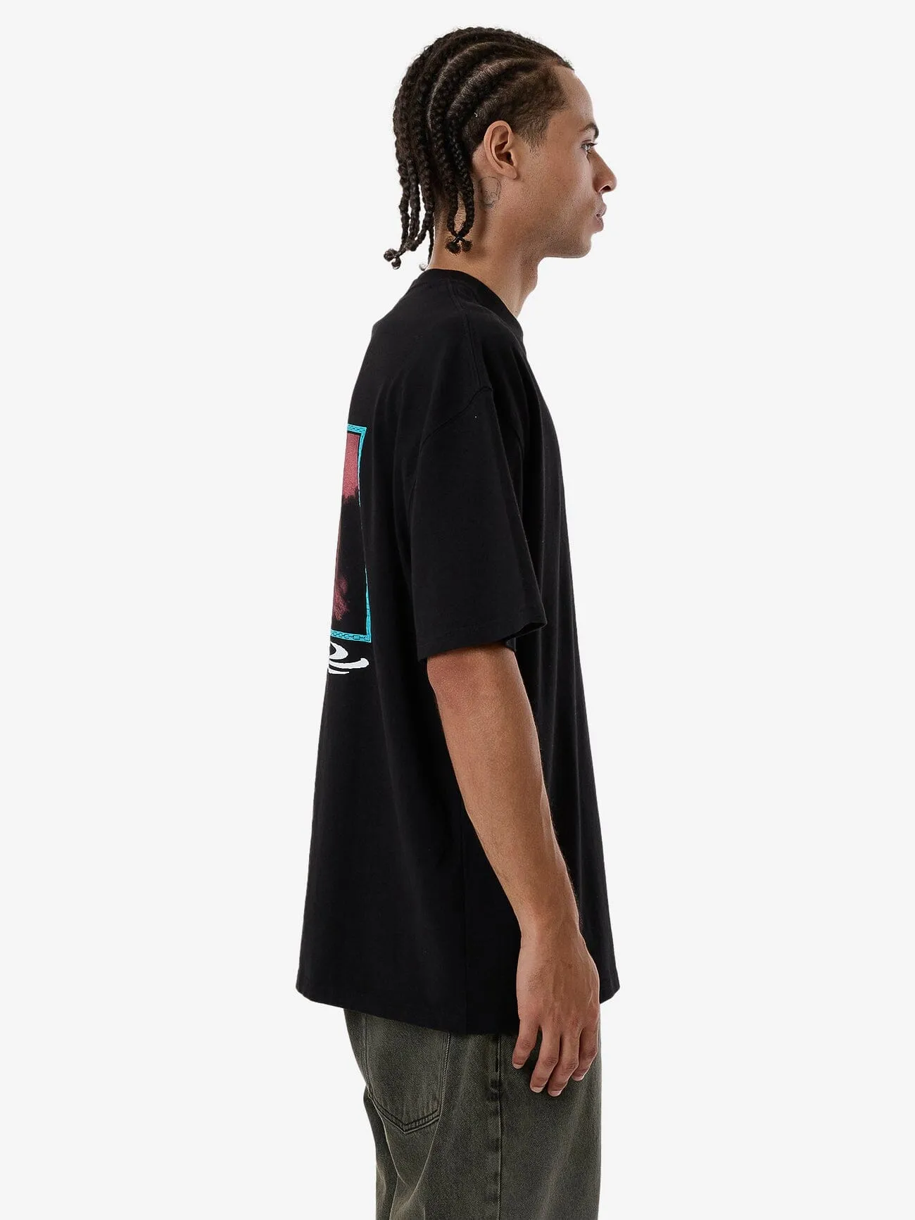 Firestarter Box Fit Oversize Tee - Black