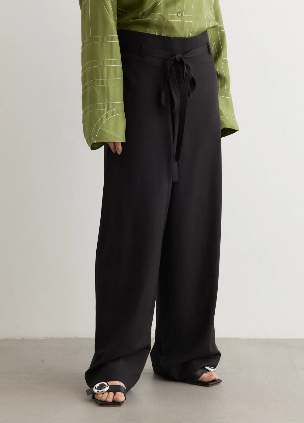 Fluid Tie-Waist Trousers