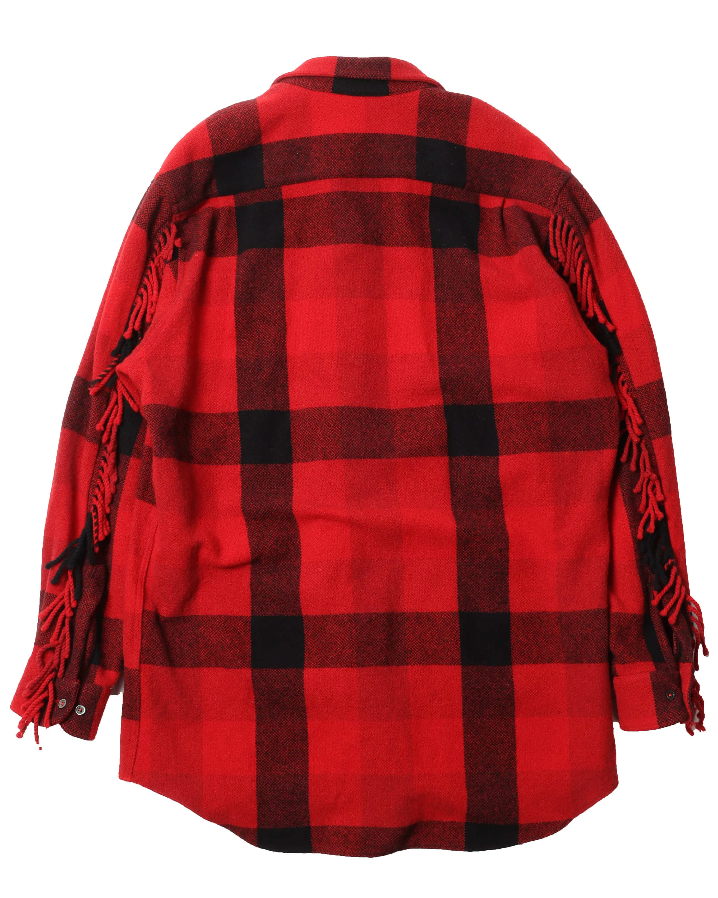 FW18 Fringe Plaid Wool Jacket