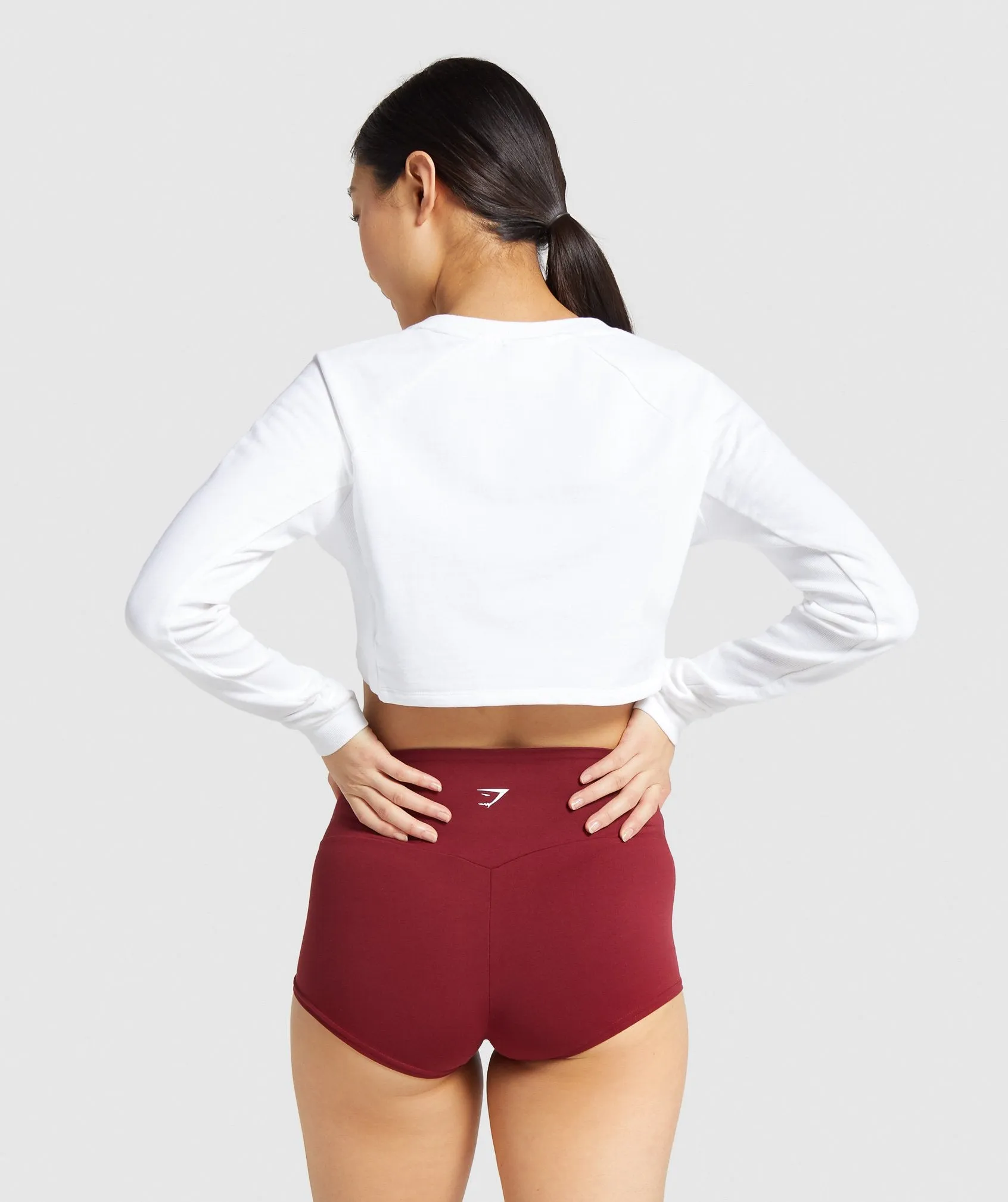 Gymshark Training Cropped Sweater - White