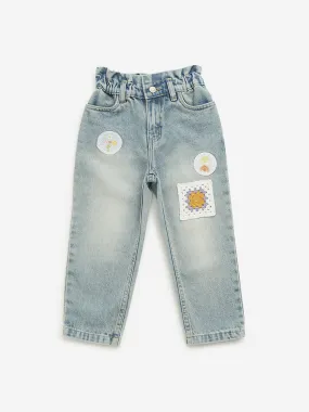 HOP Kids Blue Mid-Rise Relaxed Fit Jeans