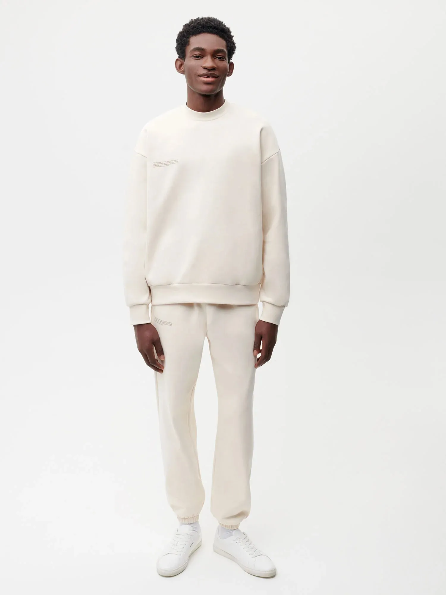 In Conversion Cotton Track Pants—cotton white