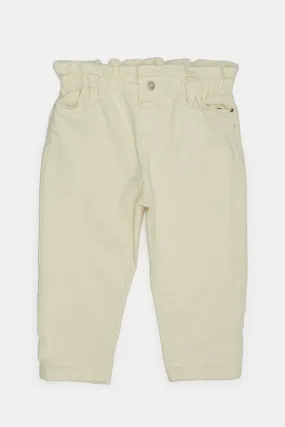 Infant Girls Ivory Paperbag Trousers