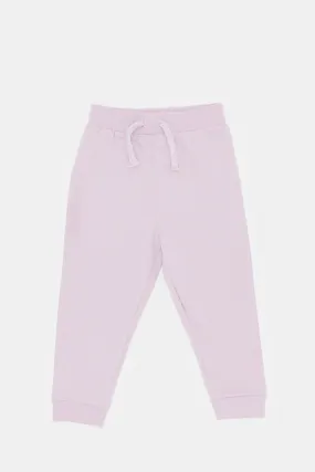 Infant Girls Lilac Solid Track Pants