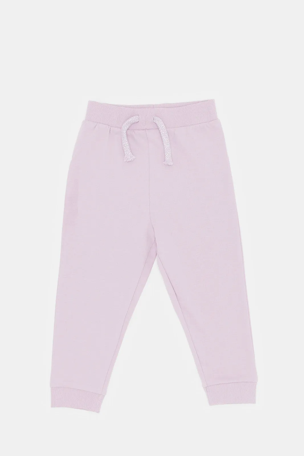 Infant Girls Lilac Solid Track Pants