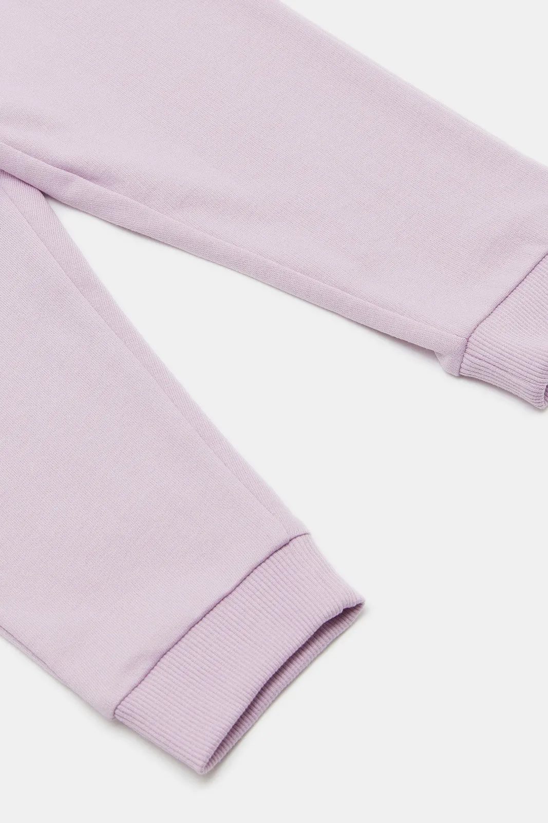 Infant Girls Lilac Solid Track Pants