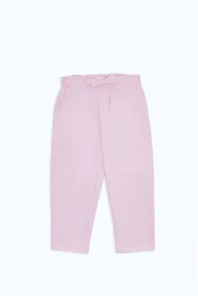 Infant Girls Pink Paperbag Trouser