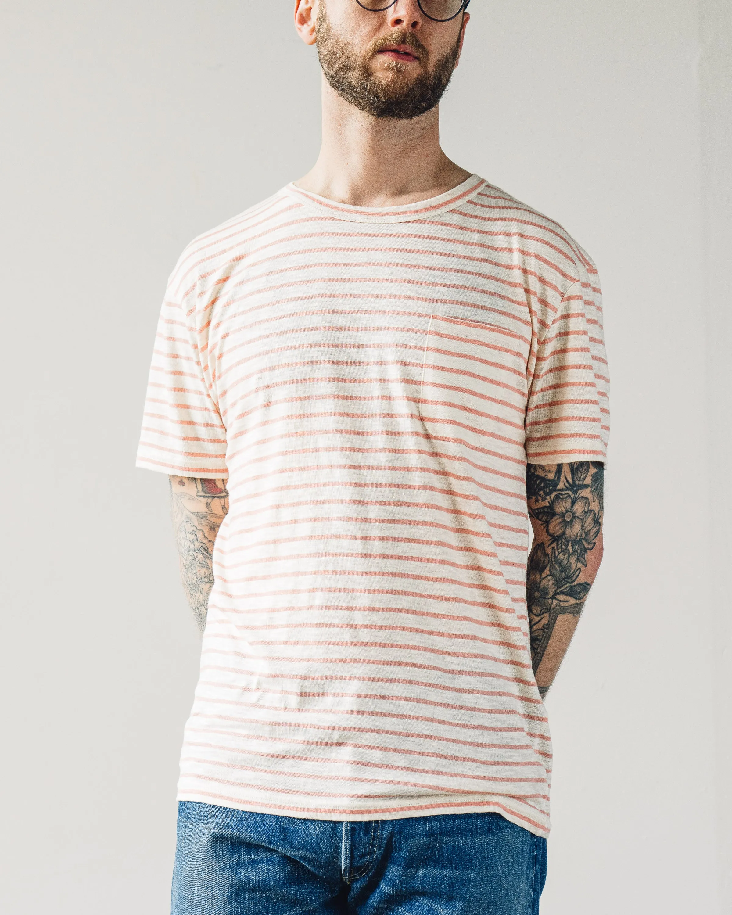 La Paz Guerreriro Tee, Salmon Stripe