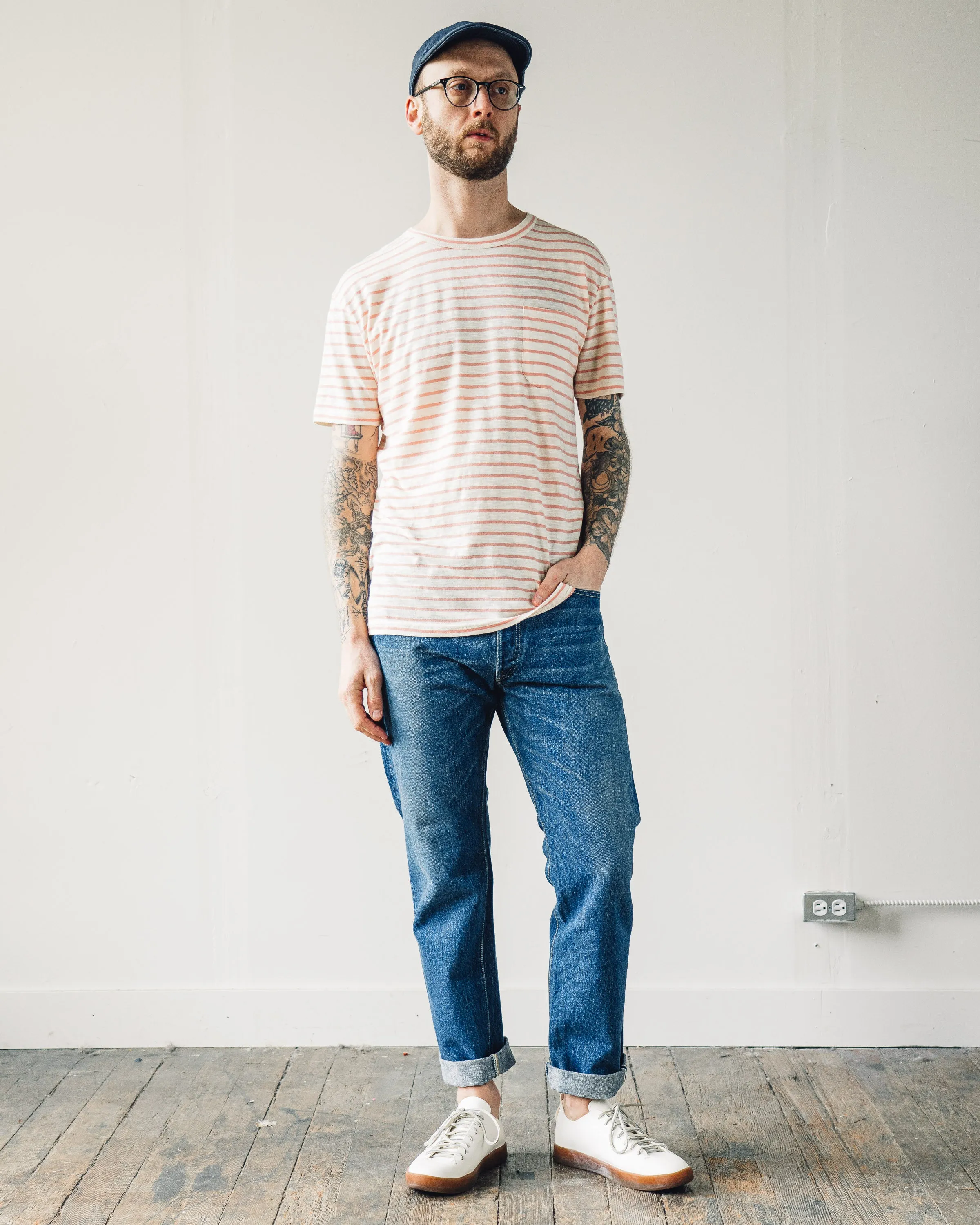 La Paz Guerreriro Tee, Salmon Stripe