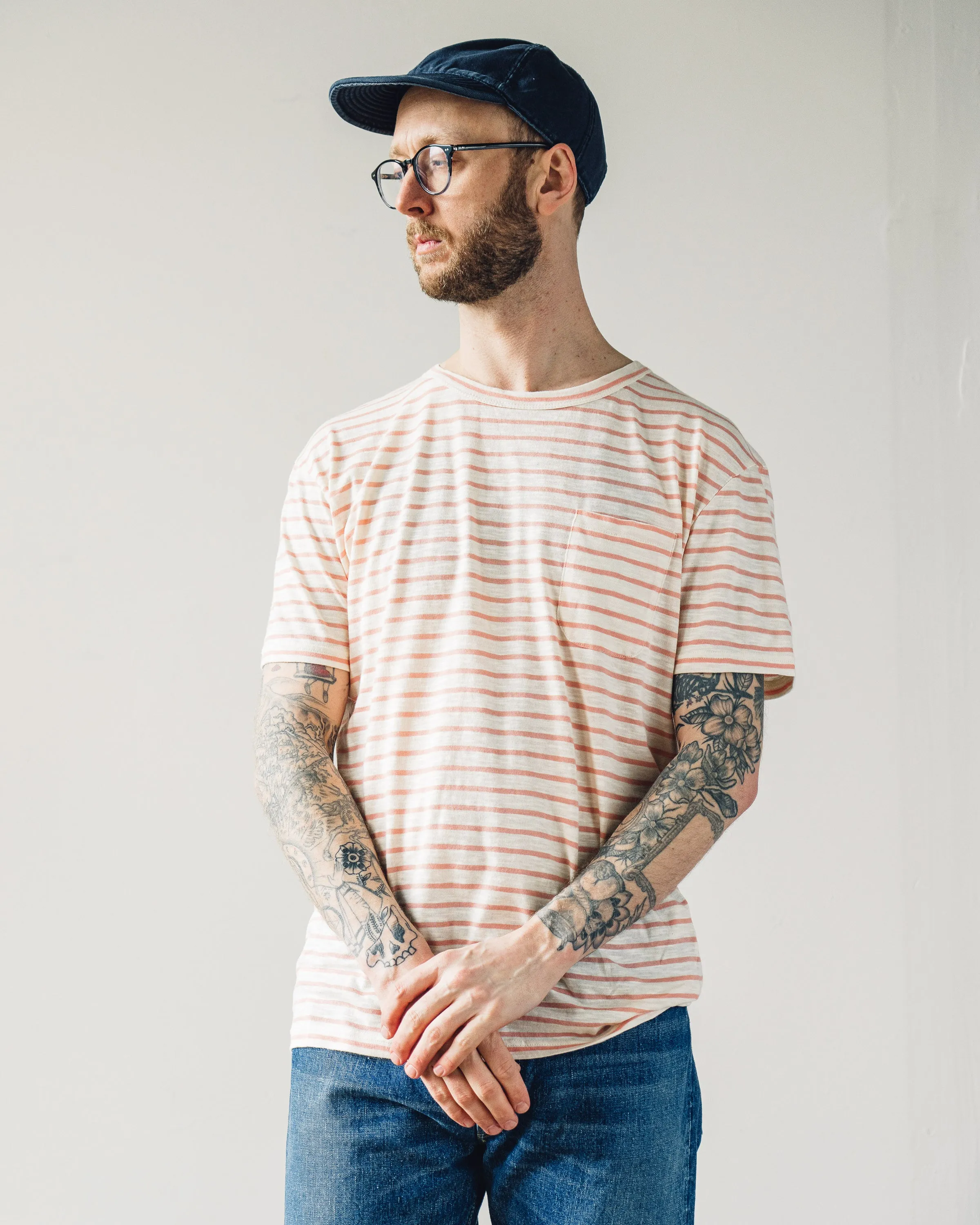 La Paz Guerreriro Tee, Salmon Stripe