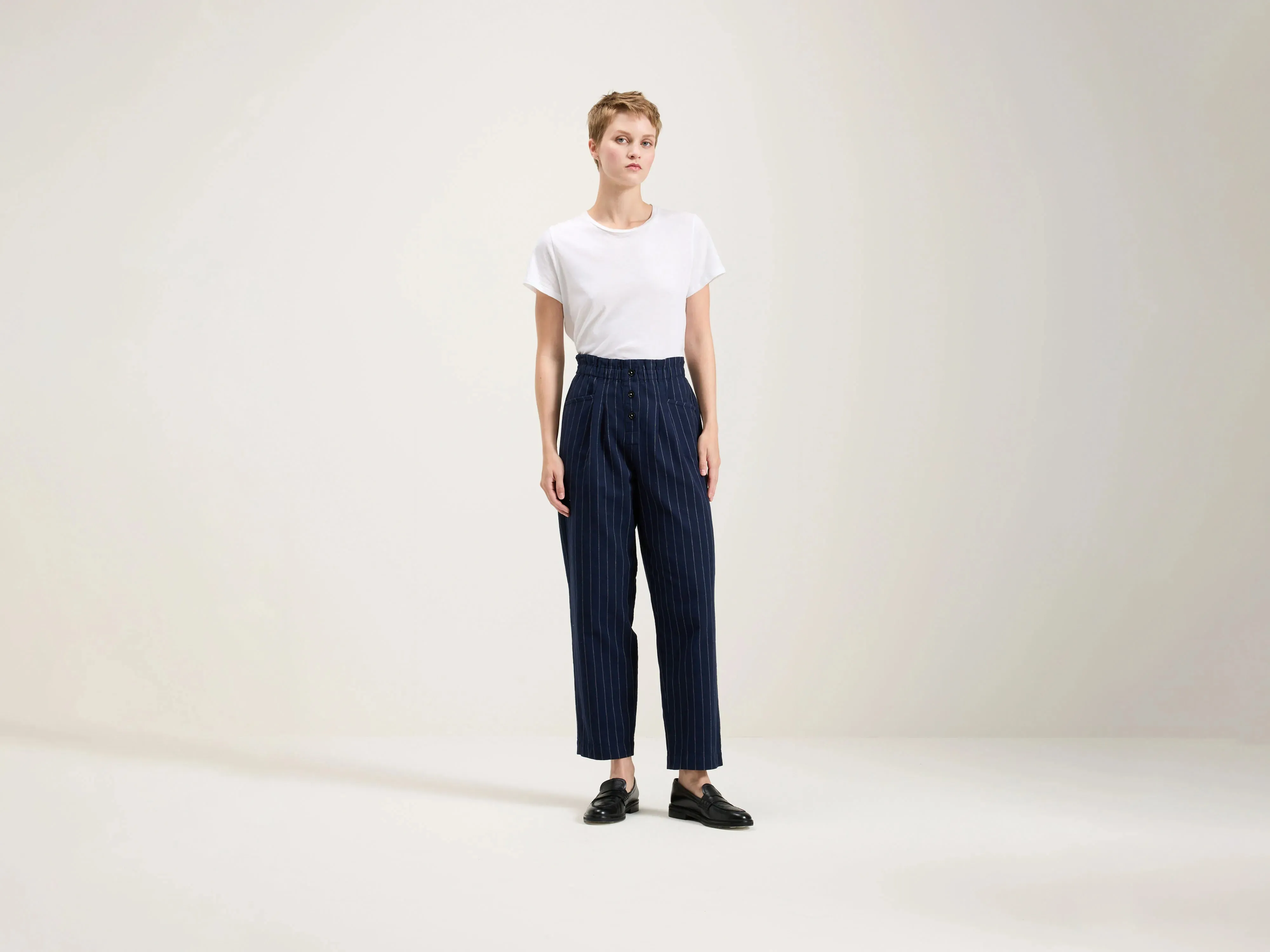 Lilo paperbag trousers (242 / W / STRIPE A)