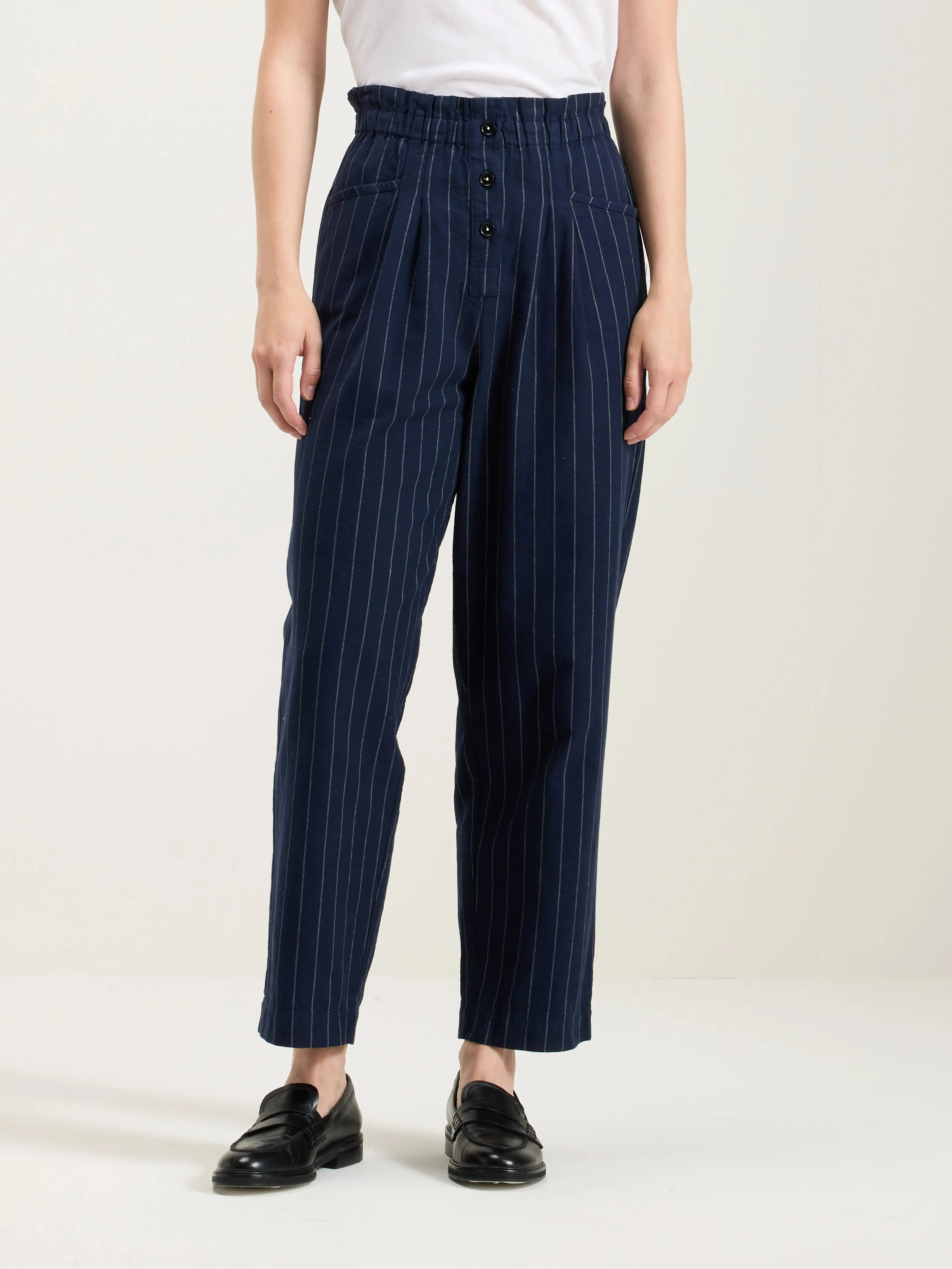 Lilo paperbag trousers (242 / W / STRIPE A)