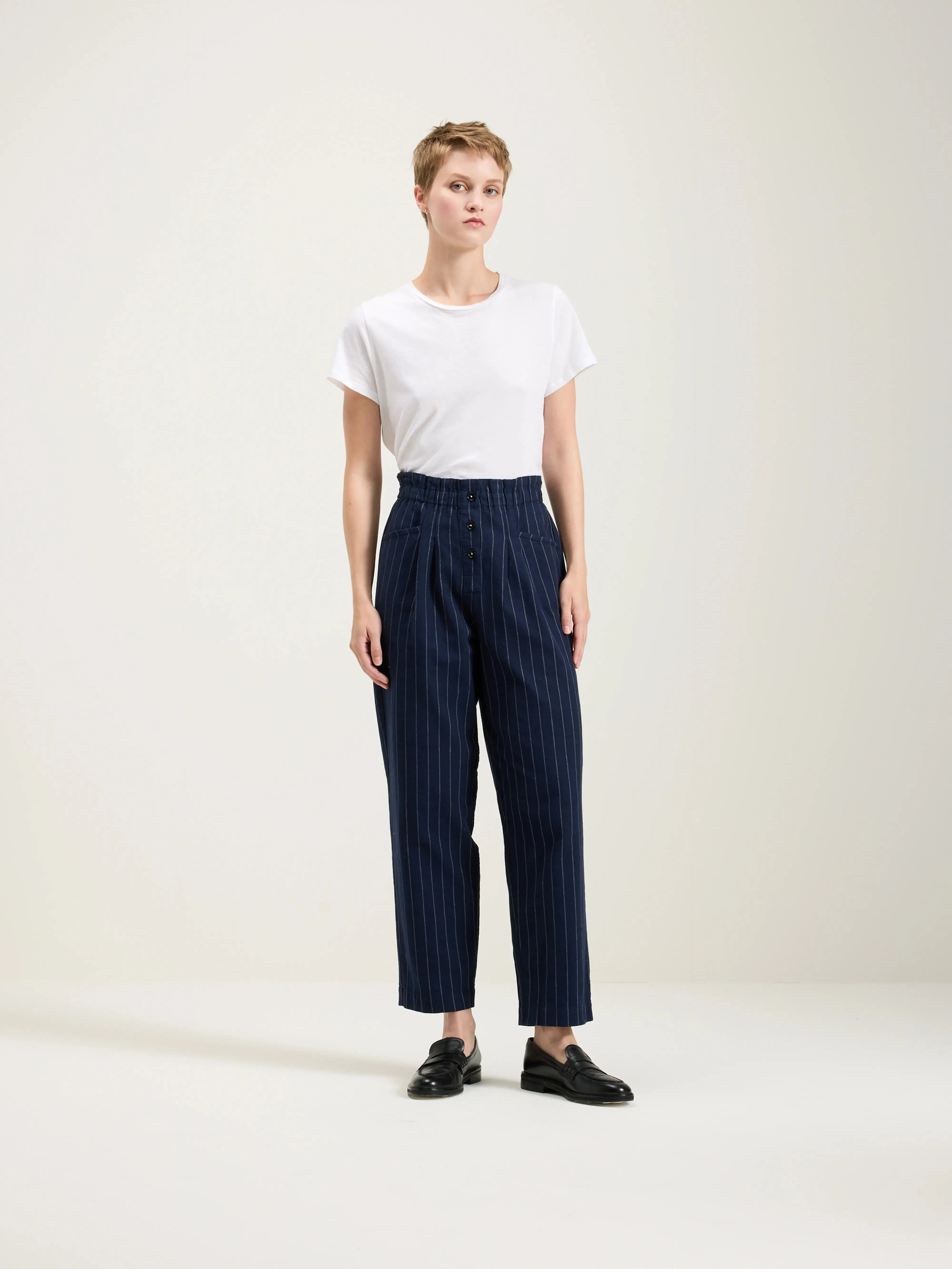 Lilo paperbag trousers (242 / W / STRIPE A)