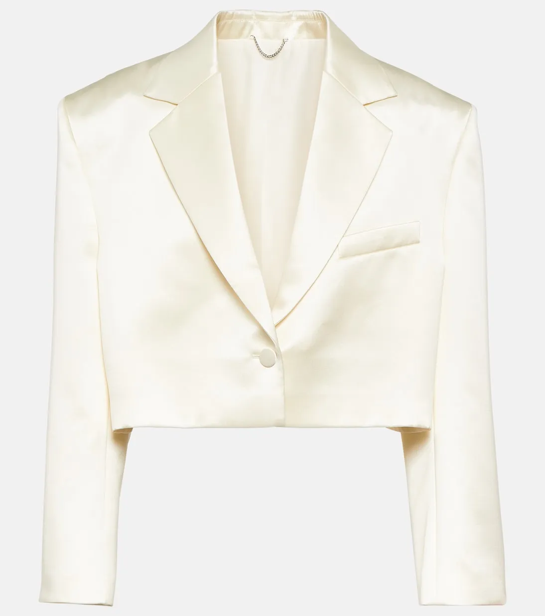 Magda Butrym silk and wool cropped jacket, white