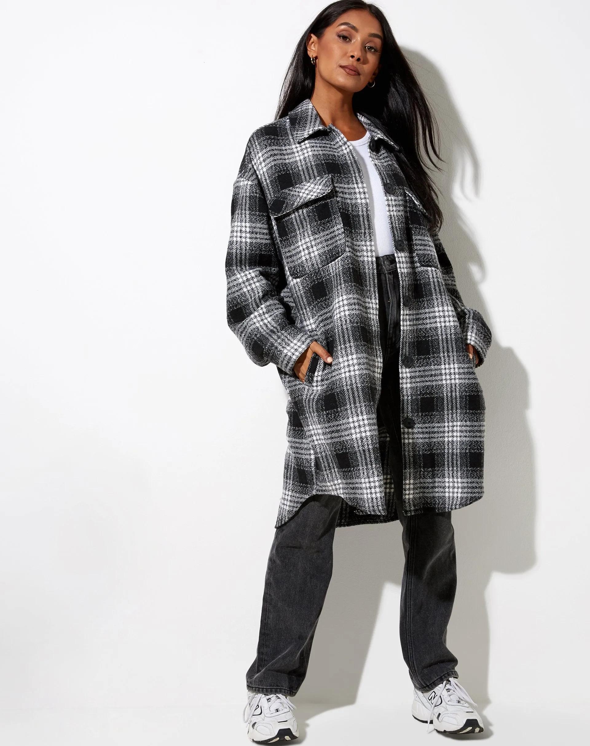 Maxiella Shirt in Black Check