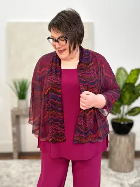 Mezza Luna Cardigan, Mesh, Digital Agate