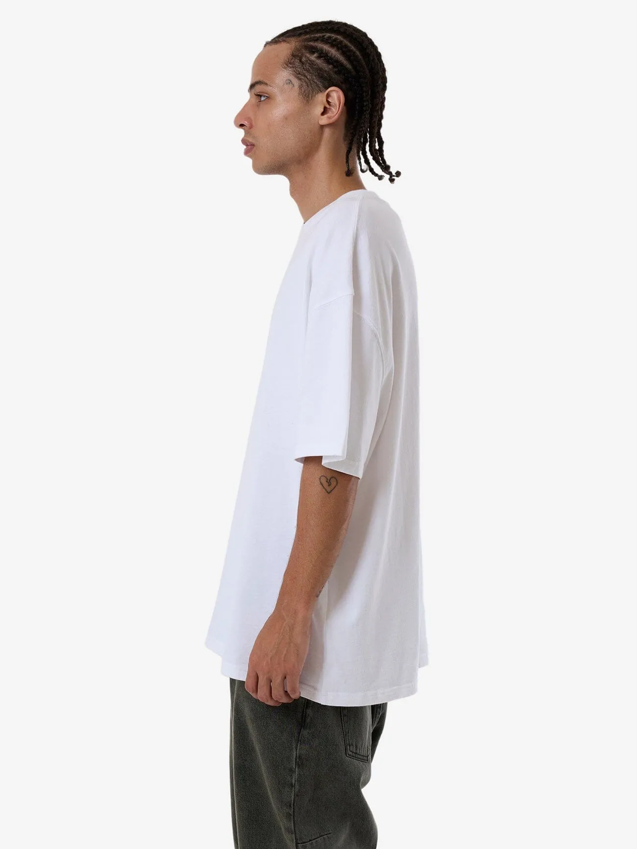 Natural Remedy Box Fit Oversize Tee - White