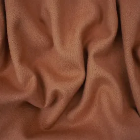 Orange Wool-Poly Brushed Back Twill Woven Jacketing Fabric