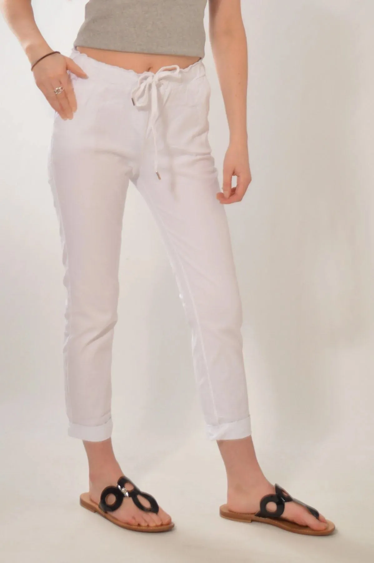 Paperbag Roll Hem Trousers