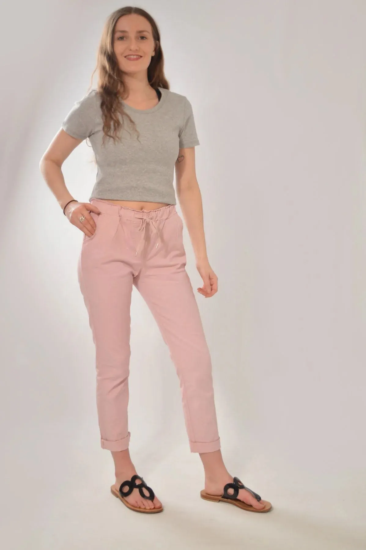 Paperbag Roll Hem Trousers