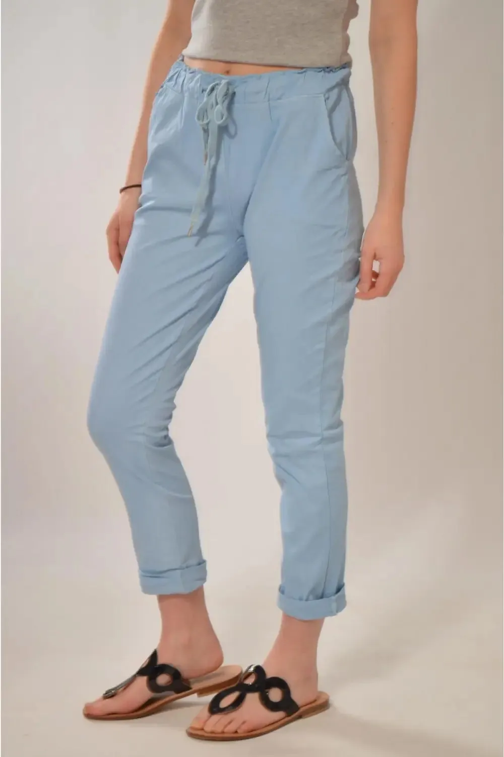 Paperbag Roll Hem Trousers