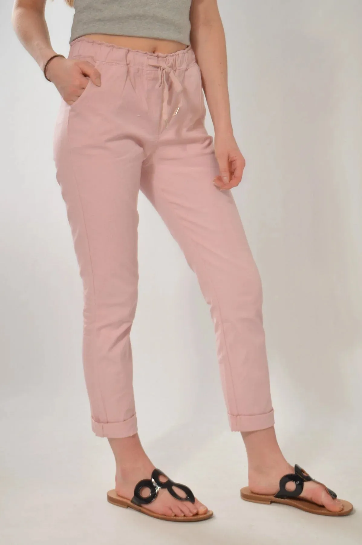 Paperbag Roll Hem Trousers