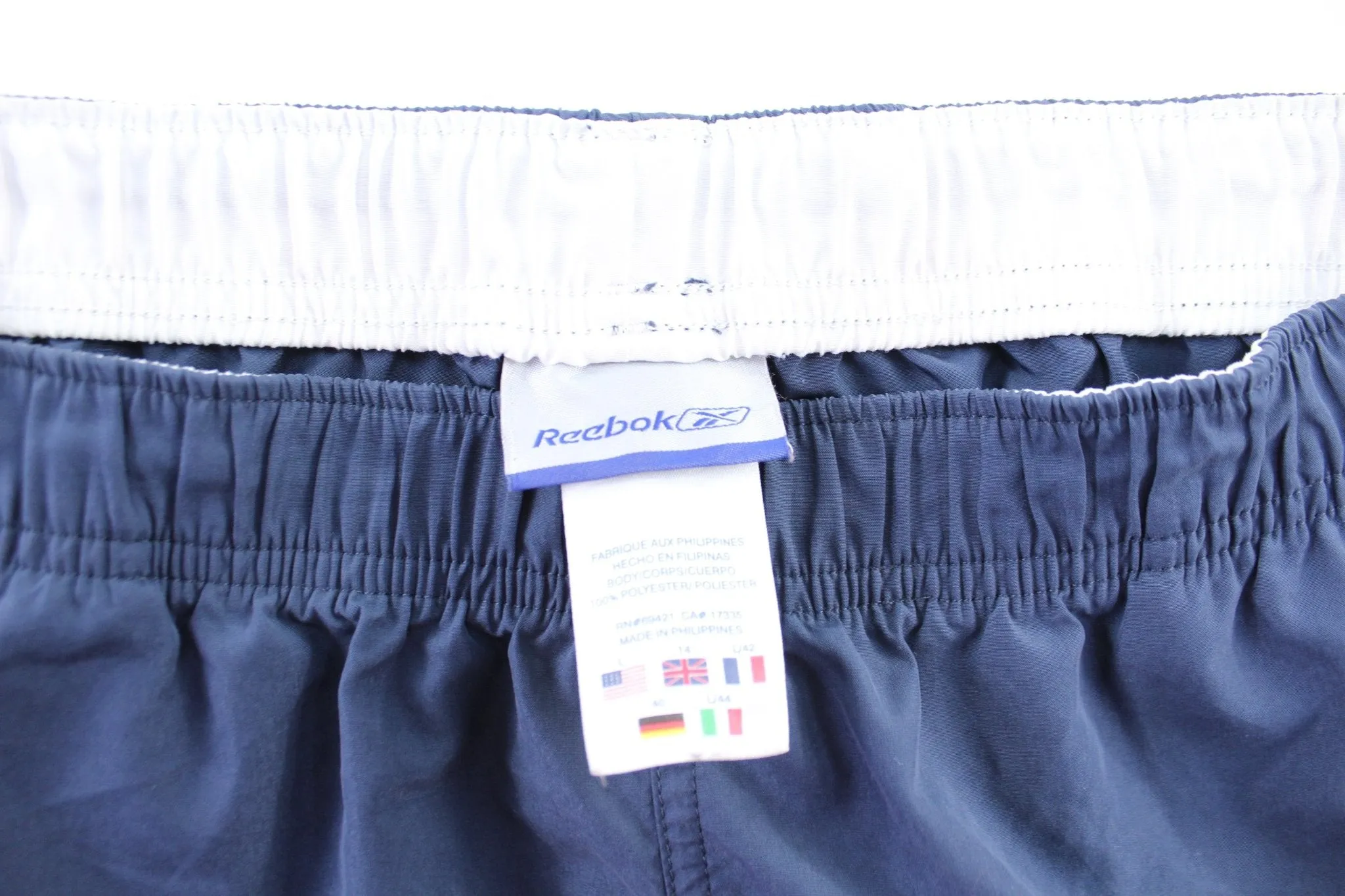 Reebok Embroidered Logo Navy Blue Pants