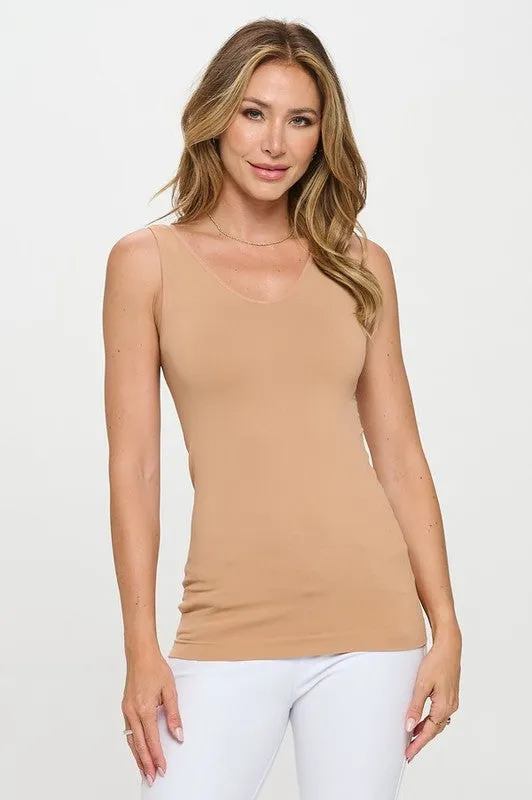 Reversible V or U Neckline Seamless Tank