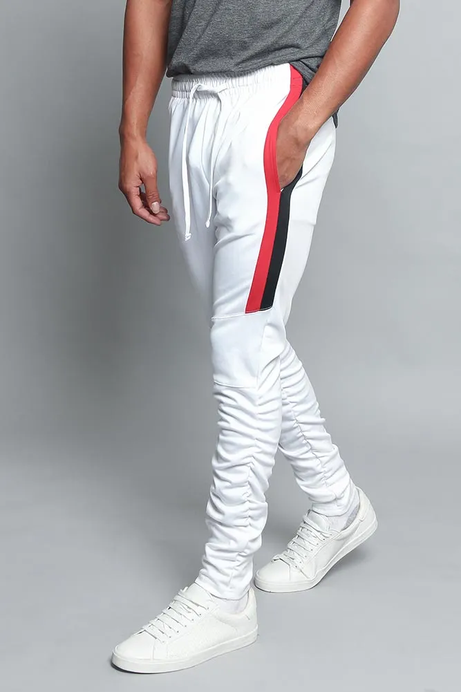 Scrunched Bungee Double Striped Track Pants