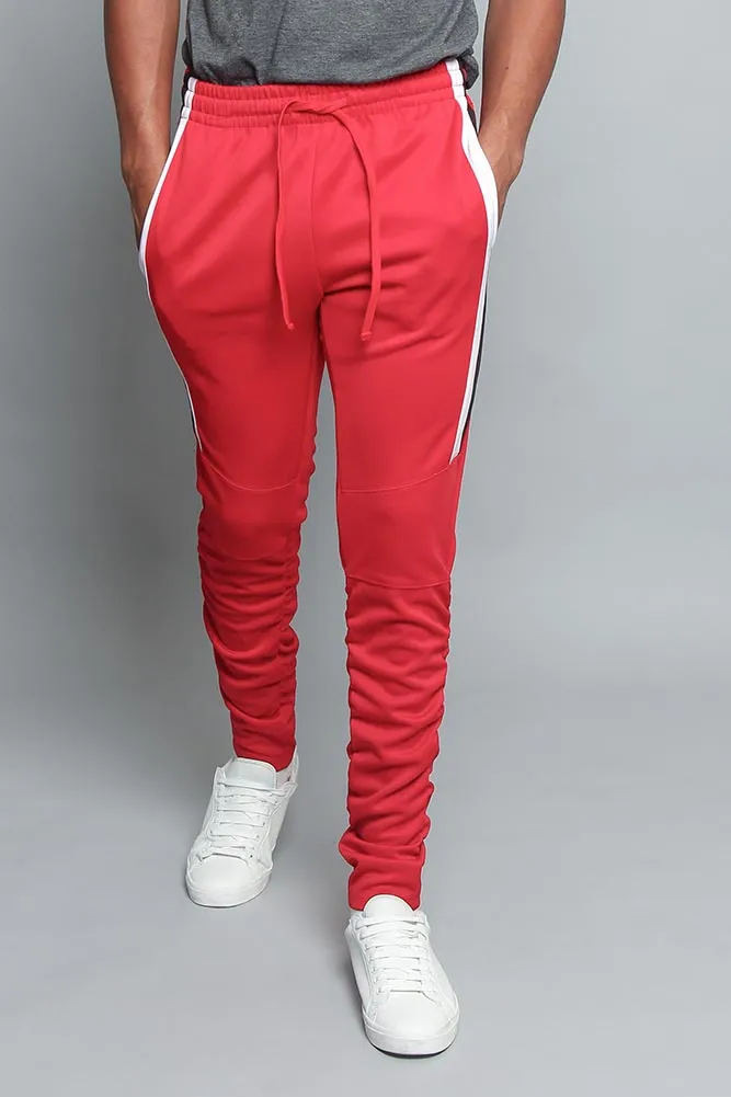 Scrunched Bungee Double Striped Track Pants