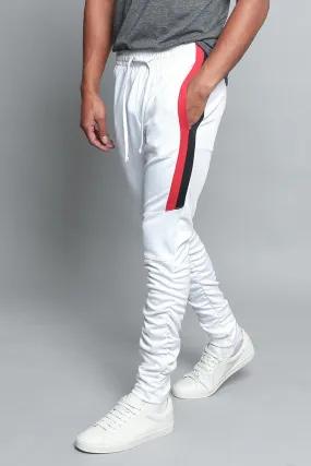 Scrunched Bungee Double Striped Track Pants