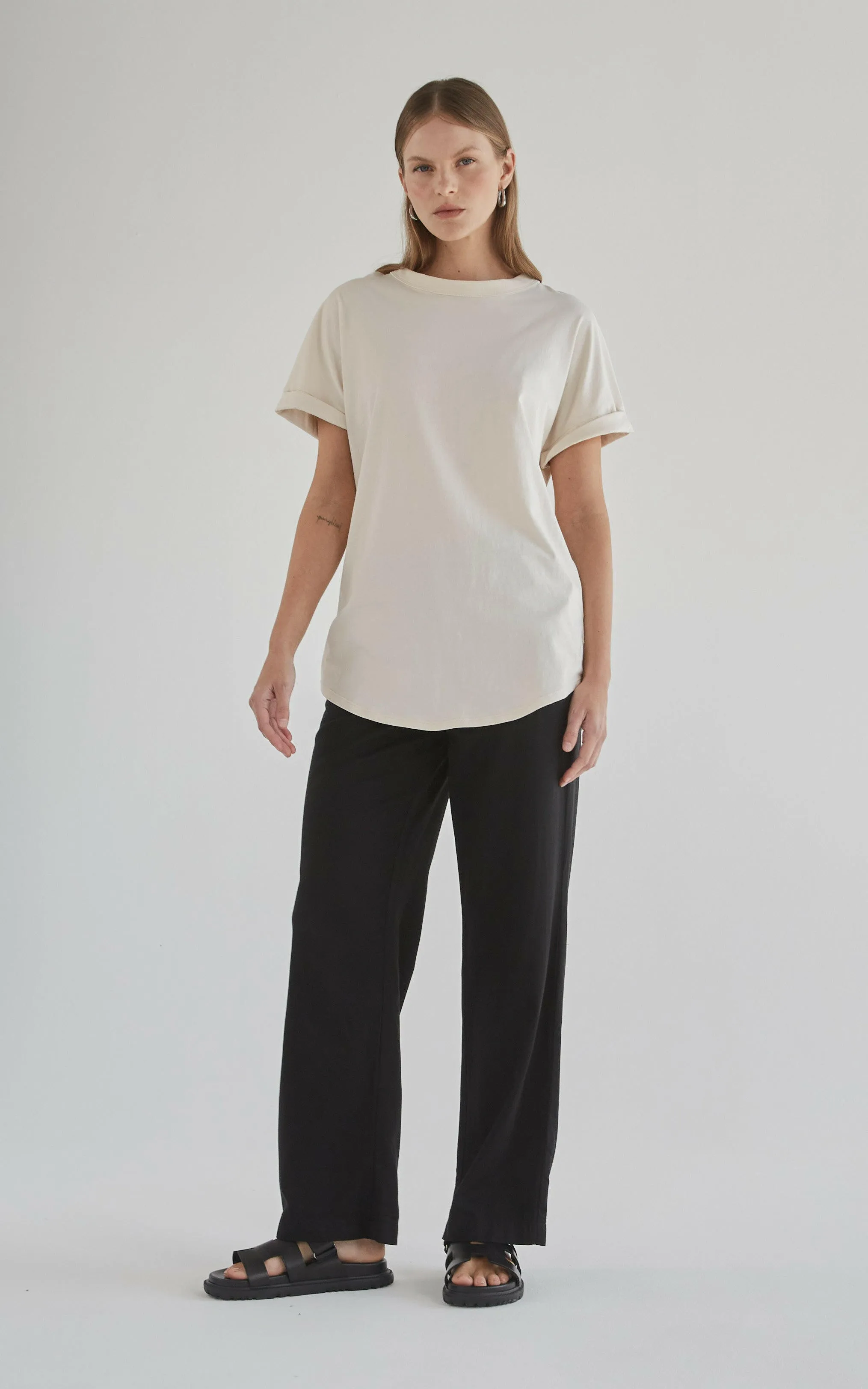 Slouchy Cream Tee