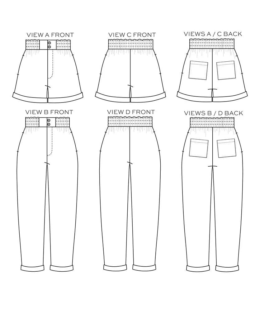 True / Bias  -  Dani Pant & Short Sewing Pattern