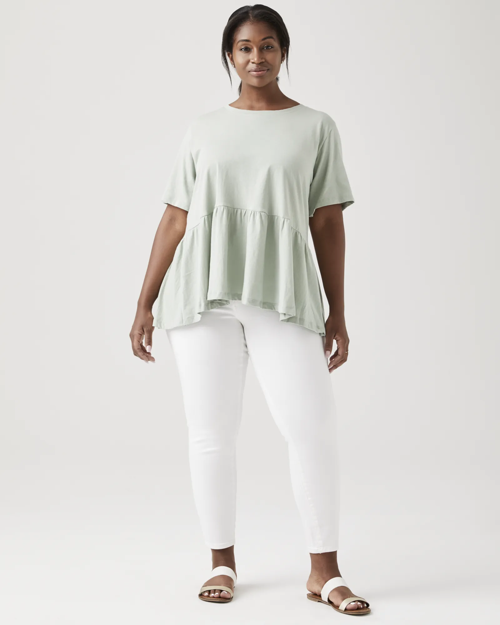 Turner Peplum Hem Tee | Light Green