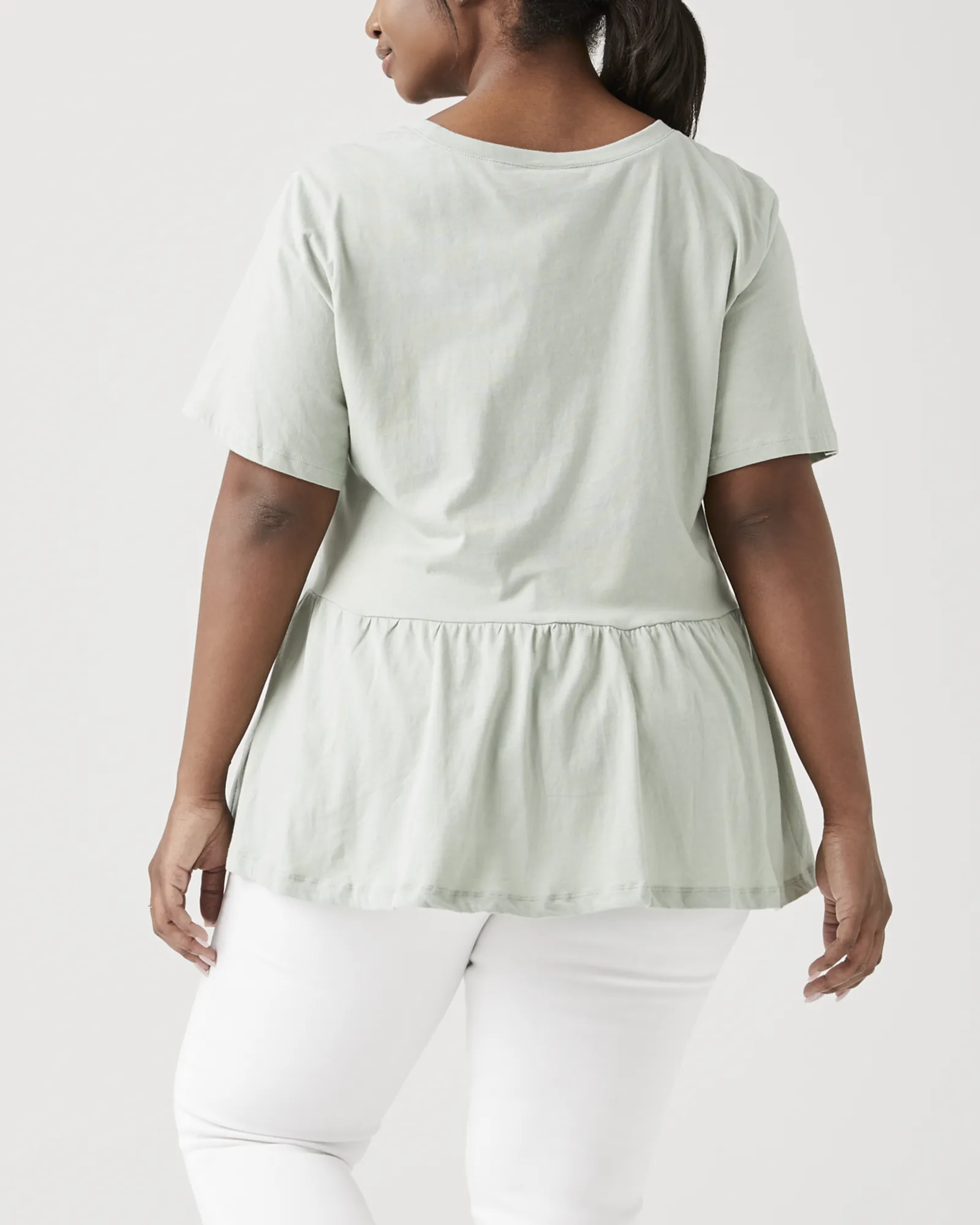 Turner Peplum Hem Tee | Light Green