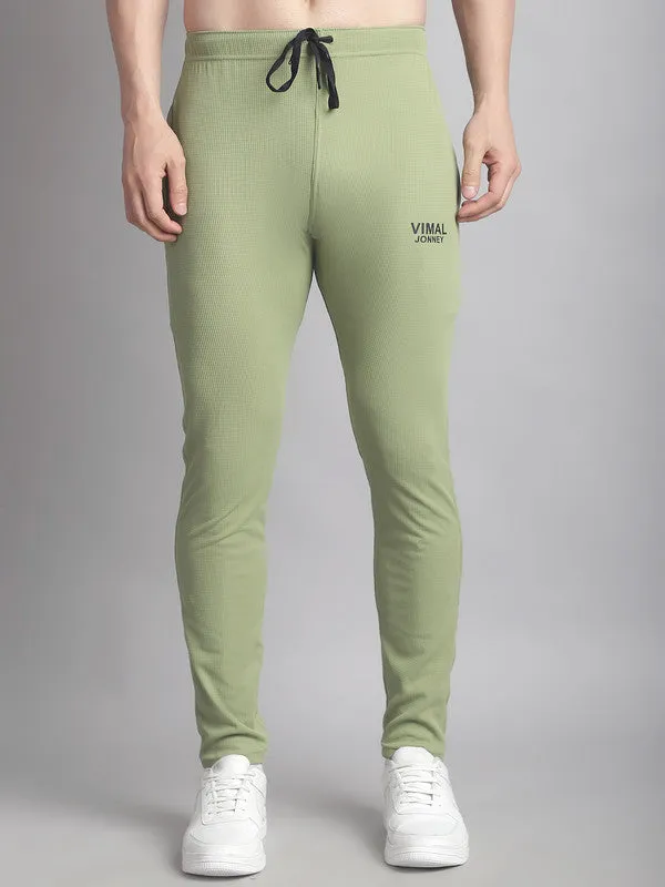 Vimal Jonney Solid Light Green Regular Fit Polyster Lycra Trackpant For Men