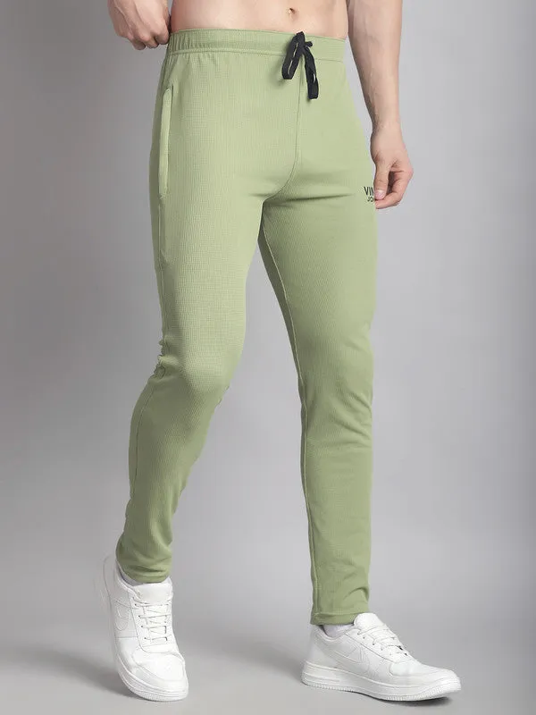 Vimal Jonney Solid Light Green Regular Fit Polyster Lycra Trackpant For Men