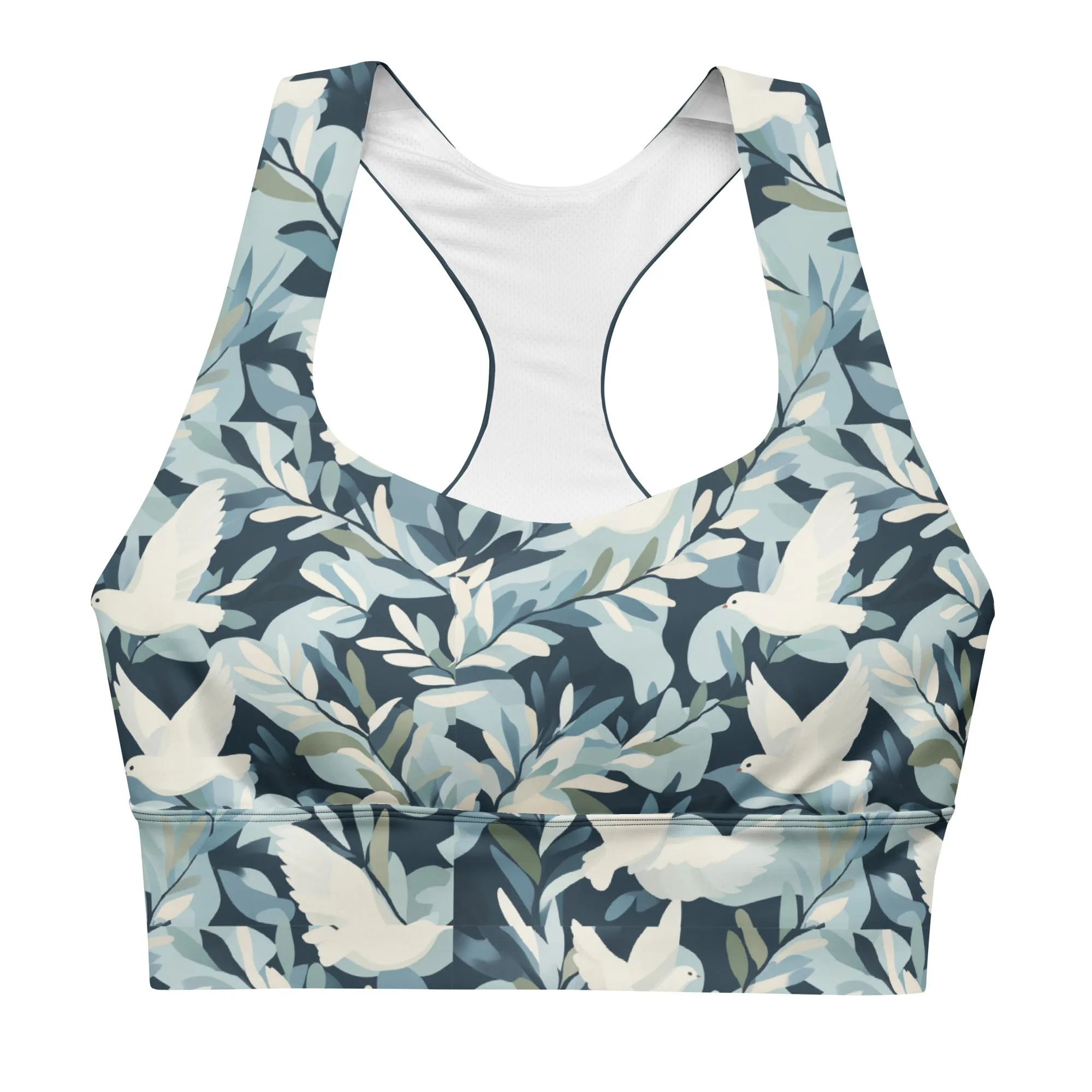 Welly Longline Recycled Sports Bra - PeaceBlast